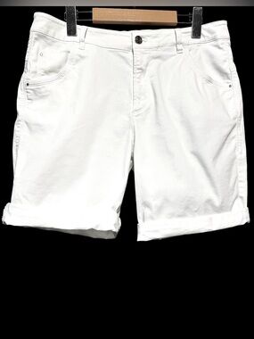 Gardeur White Stretch Bermuda Shorts Classic Summer Casual